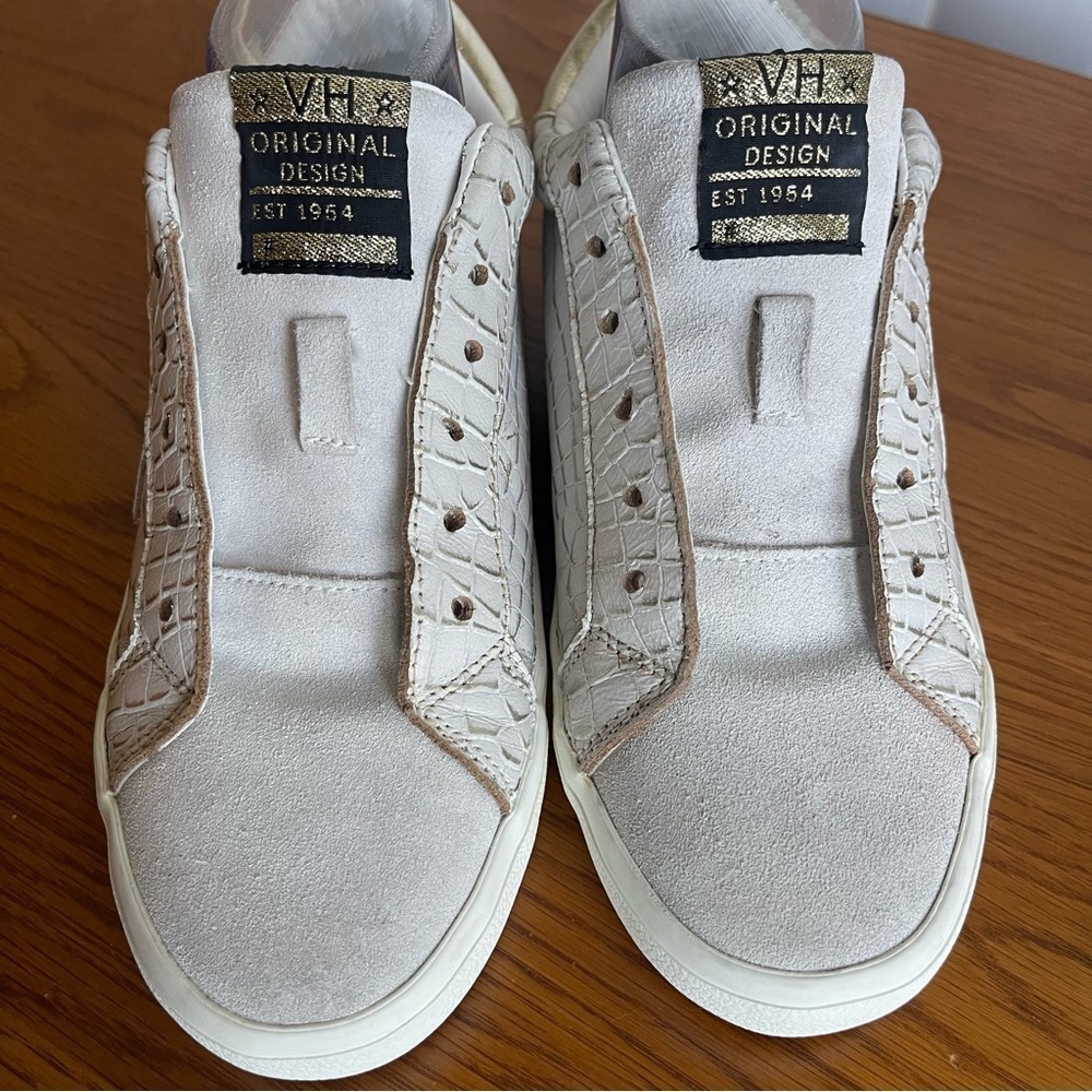 Vintage Havana Flair Sneakers Off-White/Gold Croc Size 7.5 - Picture 10 of 16